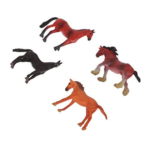 JOINPAYA 4 Stück Pferdemodell spielzeugpferd Horse Toy Pferdedekorationen Pferde-Dekoration Pferde-Enthusiasten Desktop-Pferdespielzeug Pferdefiguren Kinderaccessoire Kinderzubehör Plastik von JOINPAYA