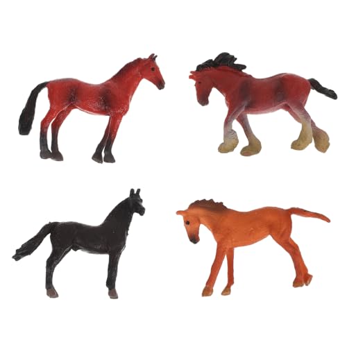 JOINPAYA 4 Stück Pferdemodell spielzeugpferd Horse Toy Pferdehengstmodell Pferde spielzeuge Pferde-Statue Kinderzubehör Desktop-Pferdespielzeug Kinderaccessoire Pferdefiguren Plastik von JOINPAYA