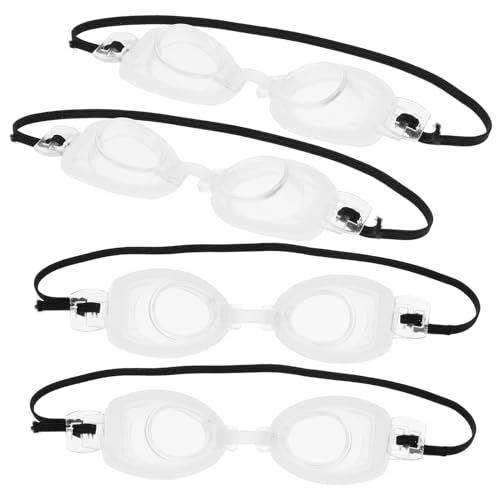 JOINPAYA 4 Stück Puppe Mini-Schwimmbrille Kleine Brille zum Verkleiden Einer Puppe Mini-Brille für Puppe Mini-Brillenspielzeug Mini-Brille zum Anziehen der Puppe winzige Gläser Plastik Weiß von JOINPAYA