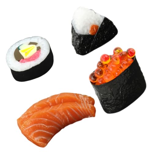 JOINPAYA Sushi Go Realistische Sushi Modelle Falsches Sushi Set Für Restaurant Und Küche Japanisches Essen Deko Onigiri Lachs Nigiri Sushi Display Requisiten von JOINPAYA