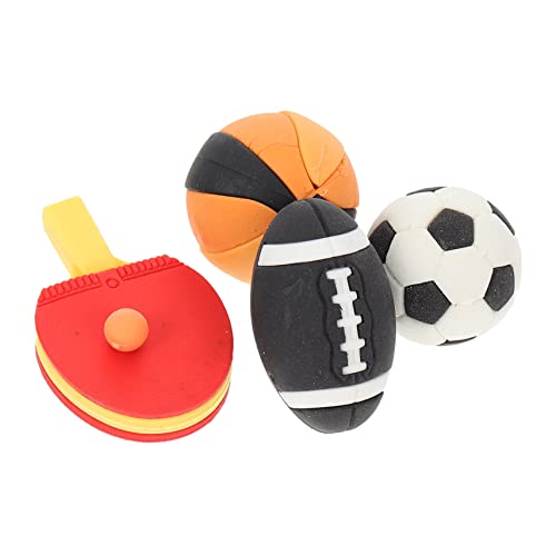 JOINPAYA 4 Stück Simulationskugelmodell tischtennisball Tischtennis Platte Home Dekoration socken Football badketball Heimdekoration Sportbälle Mini- -Requisite Mini-Hausball- Gummi von JOINPAYA