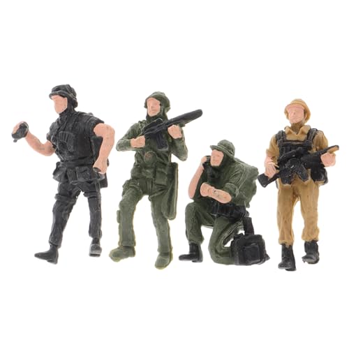 JOINPAYA Miniatur-Soldaten-Modell-Sets 4-teilig Armee-Spielzeug Detailliertes Mini-Figuren-Set für Sandtisch Realistische Sandtisch-personenmodelle von JOINPAYA