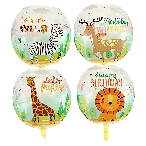 JOINPAYA 4 Stück Tierballons Dschungel Themenballons Giraffenballons Duschballons Luftballons Für Geburtstagsfeiern Ballons Transparente Ballons Dekorballons Pa Nylon von JOINPAYA