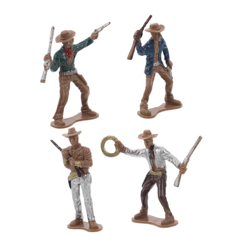 JOINPAYA 4-teiliges Miniatur-Western-Set Für Partydekorationen Handgefertigte Statue Einzigartiges Design Für Sammler von JOINPAYA