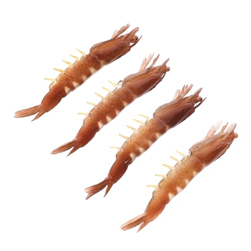 JOINPAYA Realistische Simulation Garnelen Modelle 4 Stück PVC Garnelen Spielzeug für Home Office Foto-Shooting Requisiten Kompakt JOINPAYA Realistische Simulation Garnelen Modelle 4 Stück PVC Garnelen Spielzeug für Home Office Foto-Shooting Requisiten Kompakt von JOINPAYA