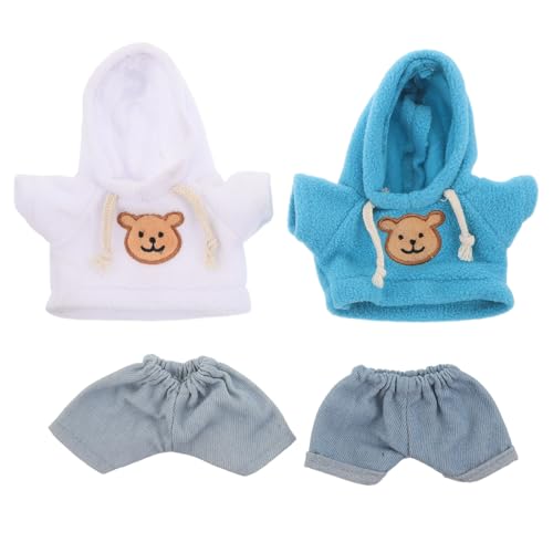 JOINPAYA 4-teiliges Bären-Kleidungsset zum Selbermachen: Kapuzenpullover und Jeans-Outfit für Kuscheltiere – Mini-Bärenkleidung für 20 cm große Plüschpuppen – Süßes Puppenkleidungsset JOINPAYA 4-teiliges Bären-Kleidungsset zum Selbermachen: Kapuzenpullover und Jeans-Outfit für Kuscheltiere – Mini-Bärenkleidung für 20 cm große Plüschpuppen – Süßes Puppenkleidungsset von JOINPAYA