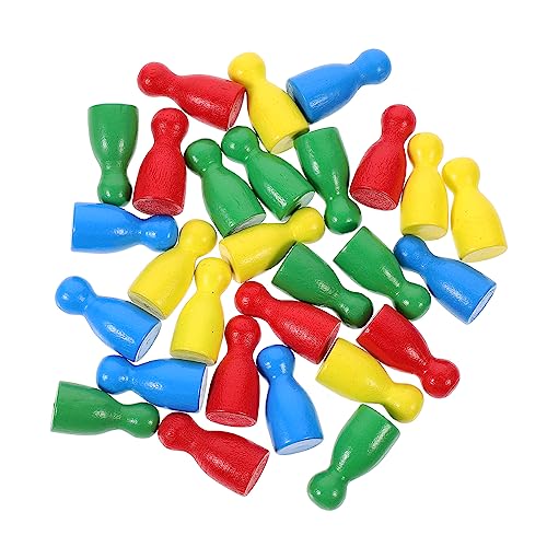 JOINPAYA 48 Stück Kinder schachspiel kinderschachspiel Schachfigurenset familienspiele Ersatz Schachfiguren Brettspiele Bauern Spielmarken Flugschach Schachfigur Brettspiel Schachfigur Holz von JOINPAYA