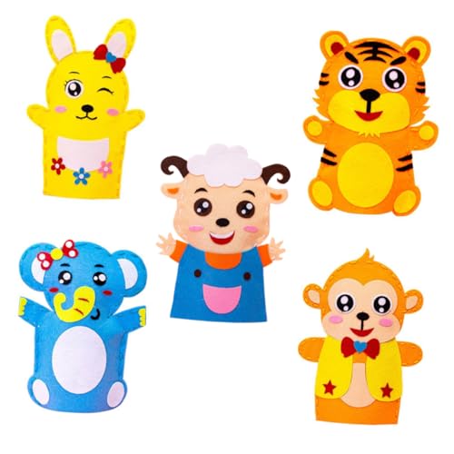 JOINPAYA 5 Sätze Handpuppe selber Machen Affenpuppe handpuppen bausatz selber Machen Activity für Kinder aktivity für Kinder handpuppen DIY Material Zubehör für die Handpuppenherstellung von JOINPAYA