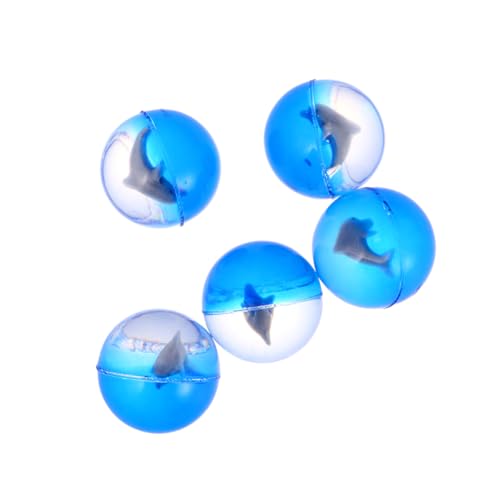 JOINPAYA 5 Stück Gummi Sprungball Outdoor Für Hüpfbälle Für Strandbälle Massenspielzeug Weltraum Mini Transparenter Ball Lernspielzeug Lernspielzeug Blau von JOINPAYA