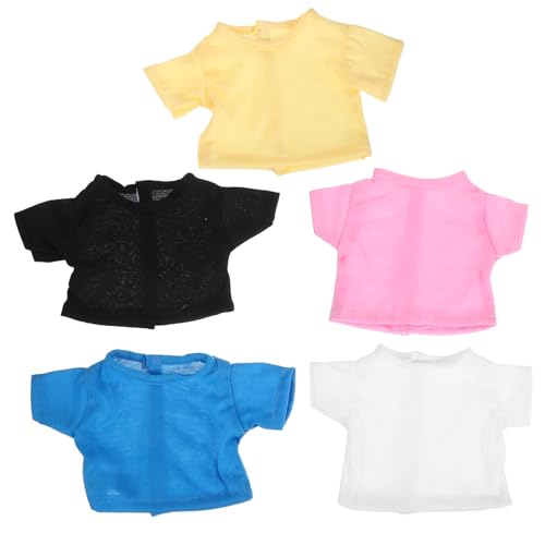 JOINPAYA 5 T-Shirts für Kuscheltiere: Kurzärmlige, einfarbige T-Shirts für 18-Zoll-Puppen – Ersatzkleidung für Kuscheltierpuppen JOINPAYA 5 T-Shirts für Kuscheltiere: Kurzärmlige, einfarbige T-Shirts für 18-Zoll-Puppen – Ersatzkleidung für Kuscheltierpuppen von JOINPAYA
