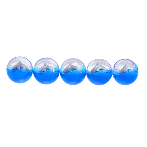 JOINPAYA 5 Teiliges Lernspielzeug Großes Mini Strandbälle Outdoor Für Hüpfball Weltraum Lernspielzeug Transparenter Ball Gummi Sprungball Blau von JOINPAYA