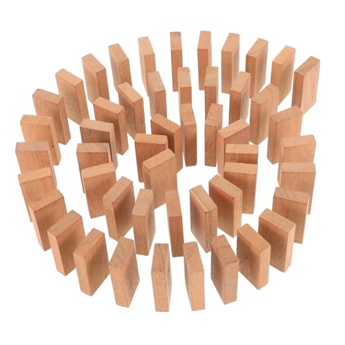 JOINPAYA 50 Stück Domino-Spiel Leichte Reise-dominosteine Dominotische Für Jungen Mini Dominosteine Brettspiele Dominosteine ​​aus Holz Dominospielzeug Aus Holz Hölzern Light Brown von JOINPAYA