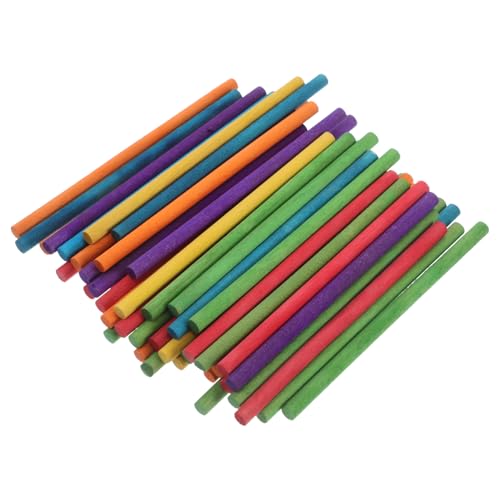 JOINPAYA 50 Stück Percussion-Sticks Für Leuchtstäbe Masse Jumbo-bastelstöcke Rhythmussticks Für Kleine Dübel Zum Basteln Holzdübel Zum Basteln Fingerpuppen Masse Hölzern von JOINPAYA