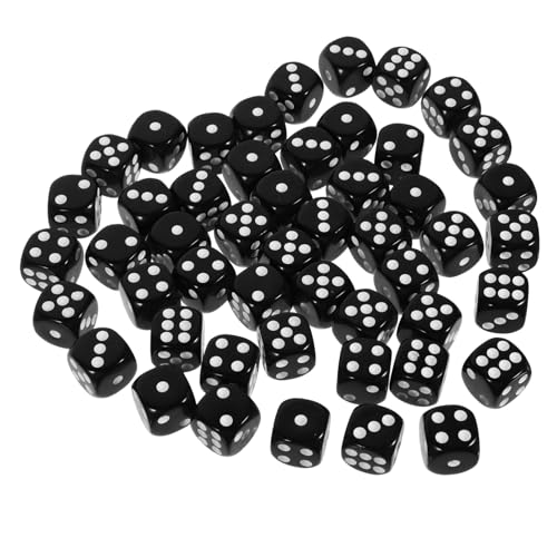 JOINPAYA Stilvolles 14 Mm Schwarzes Würfelset 50-teiliges Acrylwürfelspielzeug für Partys und Versammlungen von JOINPAYA