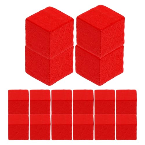 JOINPAYA 50Pcs Stücke Schachzubehör Schachstücke Color Brettspiel Brettspiel Riese Brettspiel Großes Schachbauer Schach Für Brettspiel Schach Ersatz Brettspiele Pawns Wood Red von JOINPAYA