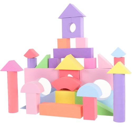 JOINPAYA 52St Bausteine ​​für Kleinkinder 1-3 Puzzle rätselbuch kindergeschenke rätsel Toys Eva-Blockspielzeug farbige stapelbare Blöcke Lernspielzeug Colorful von JOINPAYA