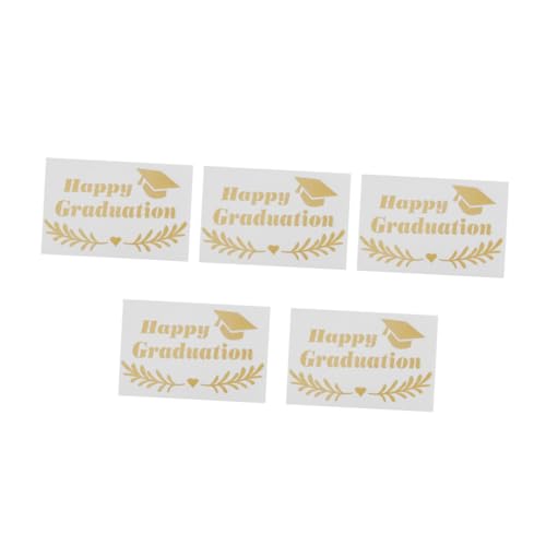 JOINPAYA 5Pcs Ballonaufkleber für den Abschluss abschlussgeschenk Party Decoration Goldene Dekoration Ballon-Dekoration Graduierungsabziehbilder Selbstklebende Aufkleber für Luftballons von JOINPAYA