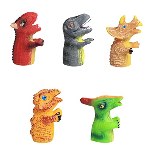 JOINPAYA 5St Dinosaurier-Fingerspielzeug winzige Handtierfigur Kopf Spielzeug Fingerpuppen für Kinder saurier Spielzeug Dinosaur Toys Dinosaurierpuppe Spielzeug mit Fingerabdeckung Plastik von JOINPAYA