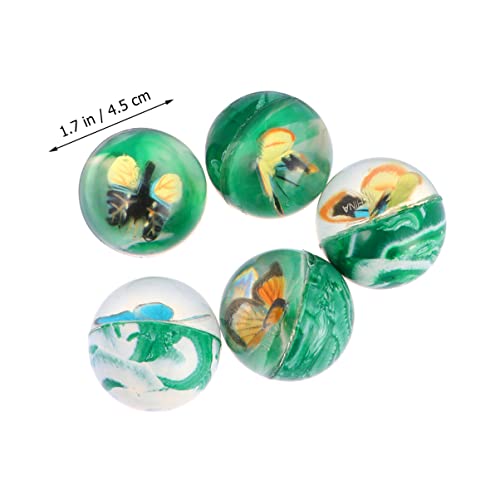 JOINPAYA 5St Lernspielzeug für kinderspielzeug flummiset Tier hühner spielsachen beemysafe Stringy Balls Springender Ball Gummiball Green von JOINPAYA