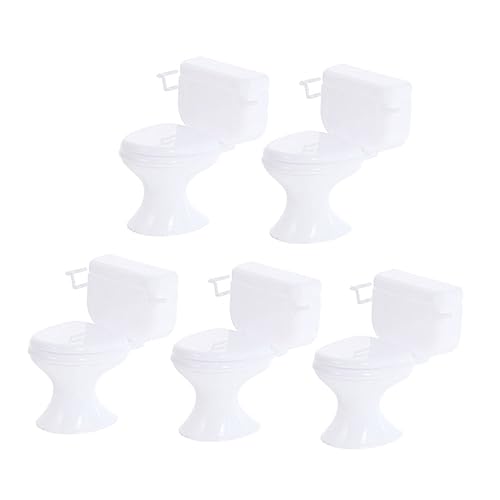 JOINPAYA 5St Puppentoilette hühner gieskanne kinderspielzeug tragbares Töpfchen für Kleinkinder Babytopf Plüsch Dekoration spielzeuge realistische Toilette Weiße Toilette Plastik von JOINPAYA