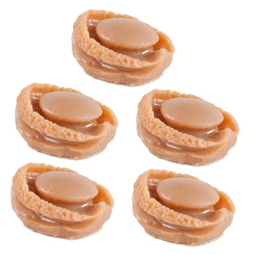 JOINPAYA 5St Simulierte Mini-Abalone kinderspielzeug miniaturmodelle ziernieten Miniatures Mini- -Küchenzubehör Mini-Essen Mini Spiel Essen Mini schmücken Plastik Brown von JOINPAYA