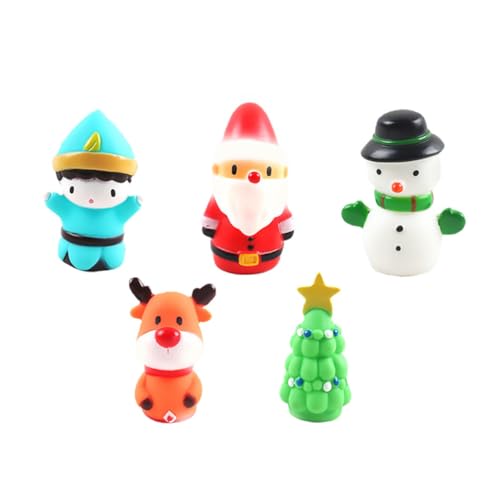 JOINPAYA 5St Weihnachts- Weihnachts Figuren weihnachtsfigur weihnachtsmitbringsel Weihnachtsaccessoires Christmas Fingerspielzeug für Kinder Fingerpuppe für Kinder Vinyl von JOINPAYA