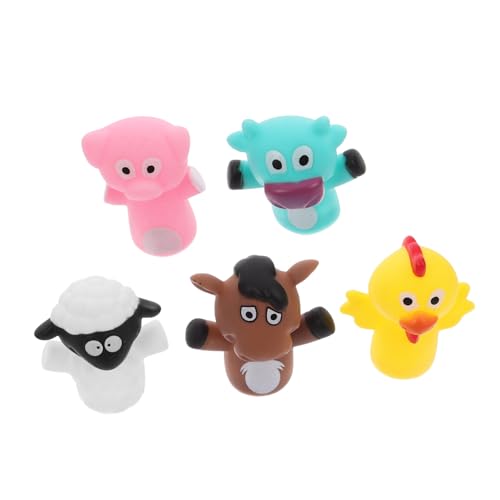 JOINPAYA 5St interaktives Puppen Rollenspielzeug Toys Tragbare Fingerpuppen Figur Hände Tiere gestalten Fingerpuppen tragbares Fingerspielzeug Vinyl von JOINPAYA