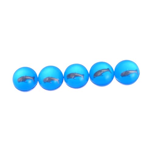 JOINPAYA 5St pädagogisches Spielzeug Mini-Spielzeug Ball mit hoher Sprungkraft klare Hüpfbälle Obst Wasserbälle für Kinder Hüpfbälle Partygeschenke Transparente Kugel Hüpfball Blue von JOINPAYA