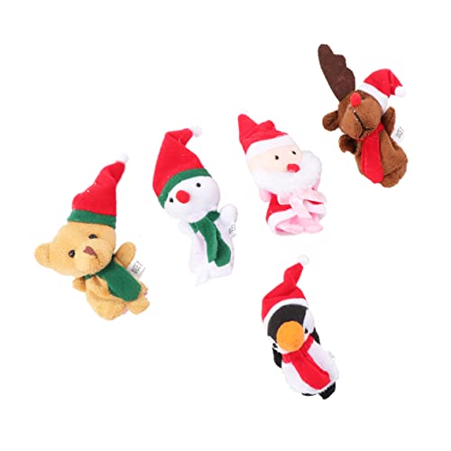 JOINPAYA 5er Set Weihnachts Fingerpuppen Handspielzeug Mit Weihnachtsmann Hirsch Schneemann Und Mehr Pädagogisches Für Ideal Für Kreative Rollenspiele Und Festliche Unterhaltung von JOINPAYA