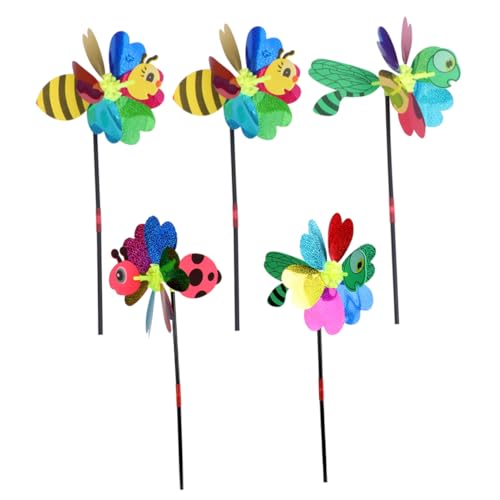 JOINPAYA 5er Set Bunte Windmühlen Dekorative Outdoor Spielzeuge Für Garten Und Balkon Kreative Pinwheels Für Ideal Als Garten Dekoration Und von JOINPAYA