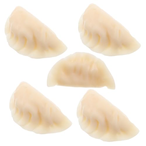 JOINPAYA 5st Simulationsknödelmodell Matschig Nee Doh Kawaii-Zeug Falsches Fleisch Knödel Dekorationen Gefälschtes Sushi Realistisches Spielfutter Gefälschte Kuchen Prop Essen 5k Beige PVC von JOINPAYA