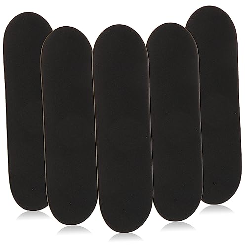 JOINPAYA 5st rutschfeste Matte Skateboard-Finger Mini-Skateboards Finger-Skateboard-zubehör Schaumstoff-griffband Für Finger-Skateboards Finger-Skateboard-Aufkleber Tischzubehör Black Pu von JOINPAYA