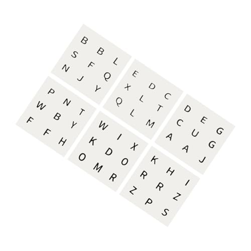 JOINPAYA 6 Blätter Puzzlewürfel Hilfszubehör Schwarzer Aufkleber Mit Großen Buchstaben Aufkleber Mit Großen Buchstaben Hilfsaufkleber Für Puzzlewürfel Konvexer Alphabet Aufkleber Aus von JOINPAYA