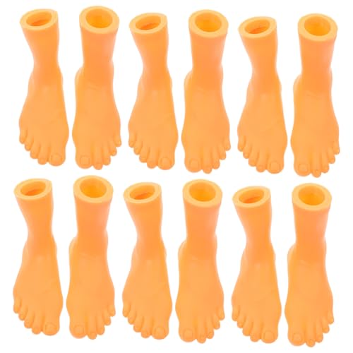 JOINPAYA 6 Paare Finger fuß Abdeckung kleine Fußpuppen Fingerspielzeug für Kleinkinder Minipuppen Links rechts Mini-Füße interaktive Puppen Hand Puppet Kinderversorgung Bildungsbedarf Vinyl von JOINPAYA