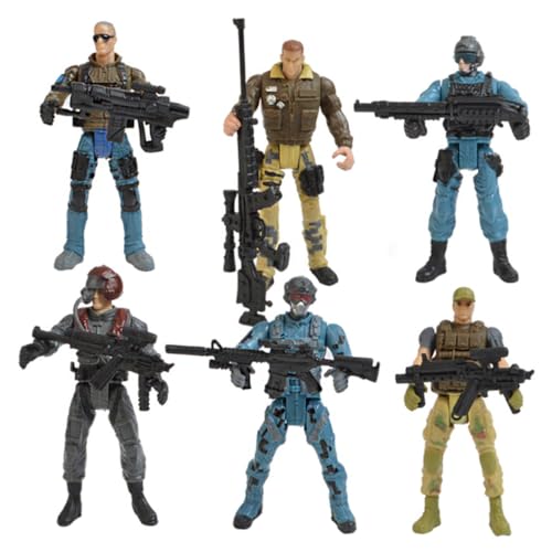 JOINPAYA 6 Stück Anti Terror Modell Soldat Figur Modell Kinder Lernspielzeug Soldaten Spielset Kinder Kind Spezialeinheiten Spielzeug Miniatur Soldat Kinder Soldaten Spielzeug von JOINPAYA