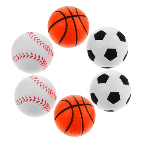 JOINPAYA 6 Stück Mini Sport Quetschbälle Set Weiche Schaumstoffbälle Fußball Basketball Und Baseball Für Handspielzeug Zur Von Motorik Und Spaß Drinnen Und Draußen von JOINPAYA