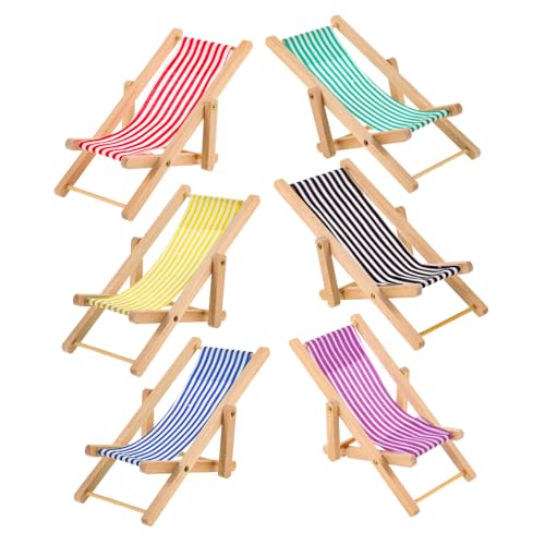 JOINPAYA 6 Stück Teiliges Mini Strandstuhl Modell Faltbare Puppenhaus Liegestühle aus Leichtem Material Dekorative Mini Liegen für Mikrolandschaft Puppenhaus Zubehör für DIY und JOINPAYA 6 Stück Teiliges Mini Strandstuhl Modell Faltbare Puppenhaus Liegestühle aus Leichtem Material Dekorative Mini Liegen für Mikrolandschaft Puppenhaus Zubehör für DIY und von JOINPAYA