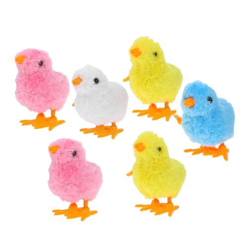 JOINPAYA Chick Easter Supply 6 Stück Aufzieh-plüschtiere Lustige Hühnerform-Eier Für Osterdekorationen von JOINPAYA