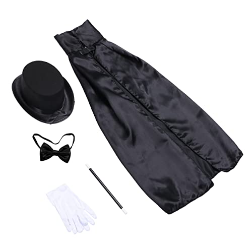 JOINPAYA 6 Teiliges Kostü Set Für Halloween Verkleidung Mit Umhang Zauberhut Zauberstab Krawatte Und Handschuhen Ideal Für Karneval Cosplay Und Partys von JOINPAYA