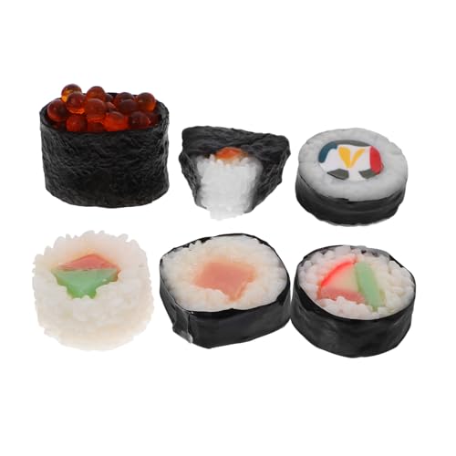 JOINPAYA 6 Teiliges Sushi Modell Künstliche Lebensmittel Für Die Küchenausstellung Miniatur Lebensmittel Für Sammler Sushi Realistisches Sushi Zur Dekoration Künstliche von JOINPAYA