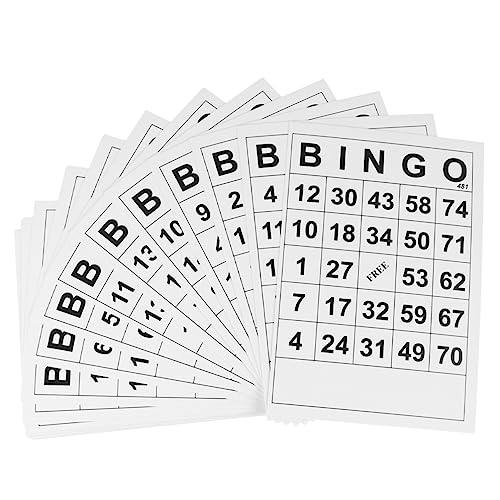 JOINPAYA 60 Teiliges Bingo Schachbrett Kartenspiel Für Die Intellektuelle Entwicklung Spielzeug Kidcraft Spielset Kartenspiel Bulk Gamne Spielzeug Adukt Spielzeug Spielset Weiß von JOINPAYA