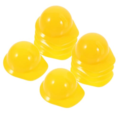 JOINPAYA 60St Mini-Bauhut puppenzubehör Puppen Accessoires zubehör für Puppen sicherheitskappe Spielzeugzubehör Vogelhut Mini-Helm für Haustiere Vogelhelm Haustier Helm Plastik Yellow von JOINPAYA