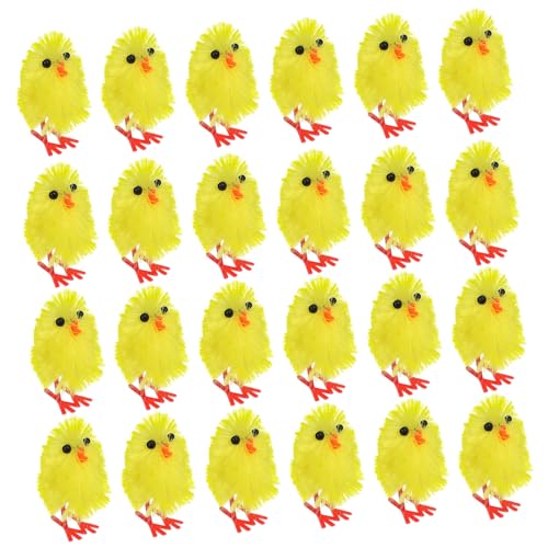 JOINPAYA 60St Osterdekoration popular karnevalsdekoration Gelbe Ostern-Chenille-Küken kleines Huhn Hühner kuchen grill Desktop- Partyzubehör Chemiefaser und Kunststoff Yellow von JOINPAYA