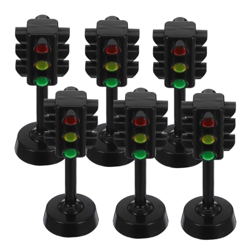 JOINPAYA 6Pcs Ampelspielzeug Toys Frühschullampe Verkehrslampe Ampel Ampel Ampel Spielzeugausbildung Boss Schwarz von JOINPAYA