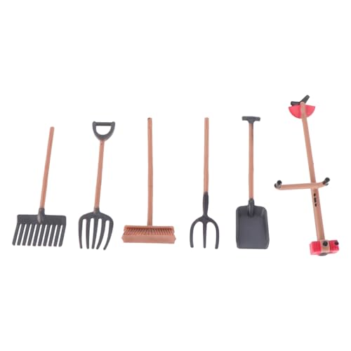 JOINPAYA 6Pcs Farm Werkzeuge Sandbox Rake Sand Tisch Miniatur Sand Spiel Trowel Miniatur Mini Rake Tools Mini Werkzeuge Modell von JOINPAYA