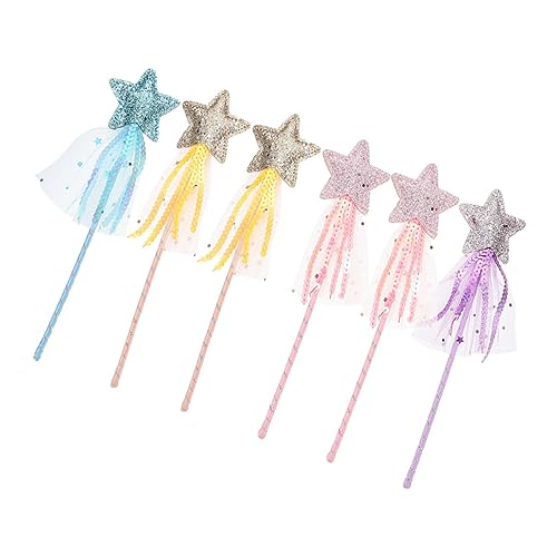 JOINPAYA 6St Fairy Wand Toys geburtstagdeko игрушки для девочек Zauberstab Pop-Röhren Bausätze Spielzeug Bausatz Bühnenperformance Feenstöcke Zauberstäbe Gittergewebe von JOINPAYA