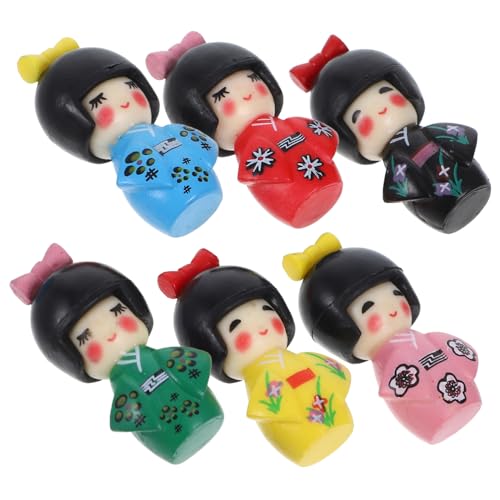 JOINPAYA 6St Kimono-Puppenschmuck Puppen kinderpuppe kleine Puppen Dolls for Figuren für Mikrospielzeug Tisch deko Auto Heimdekoration Haushaltsdekoration PVC von JOINPAYA