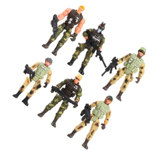 JOINPAYA 6St Militärsoldatenmodell Spielzeug Toys Soldatenfiguren Spielzeug Jungenspielzeug Spielset Modelle von Soldatenfiguren Soldatenmodell aus Kunststoff Plastik Green von JOINPAYA