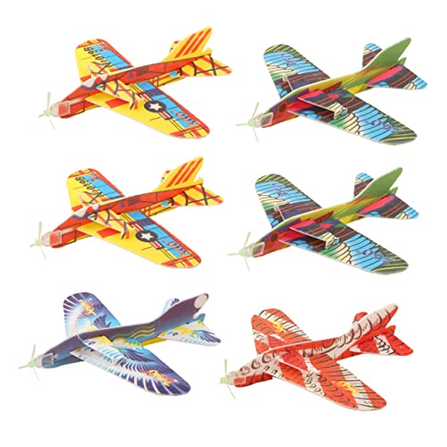 JOINPAYA Kinderspiele Draußen 6er Set Flugzeug Lustige Zusammenbaubare Flugzeugmodelle Für Ideal Für Den Außenbereich Zufälligen Farben Erhältlich Gartenspiele Propeller Spielzeug Kinder von JOINPAYA