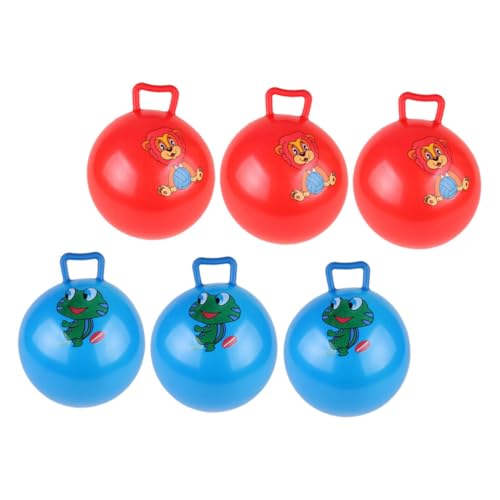 JOINPAYA 6St Schläger handhaben prallen Kinder hüpfen Hüpfbälle für Kinder Cartoon-Bälle hupfball für Kinder Activity für Kinder Kinder-Cartoon-Ball Kinder Spielzeug-Cartoon-Ball PVC von JOINPAYA